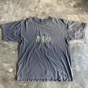 Vintage Graphic Tee in Charcoal Gray